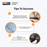 Water transfer film tips diagram for wet application and surface finishing