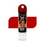 Bike red colour spray can with a red cap and samurai-themed label, designed for motorcycle painting, touch-ups, and smooth surface finishing.