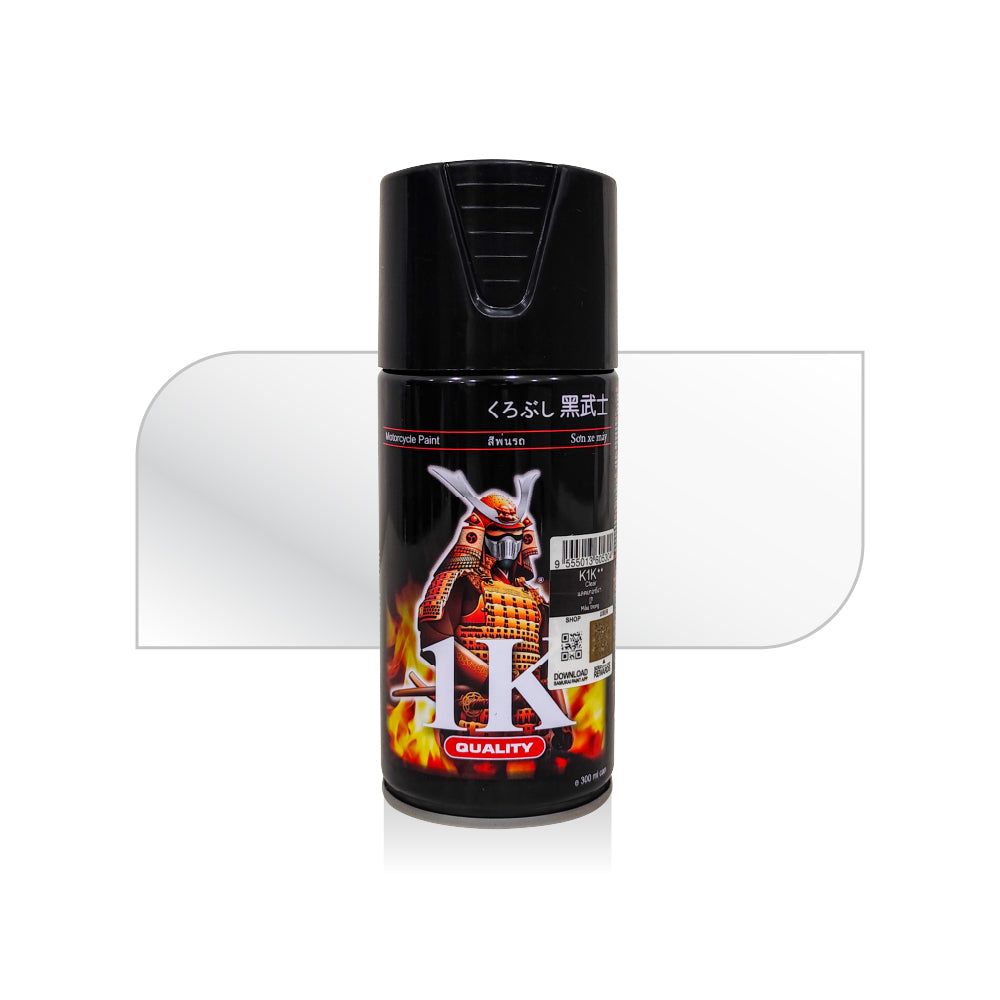 Black Samurai Kuro Bushi bike spray can shown as a motorcycle paint product, featuring a compact aerosol design and bold quality label.