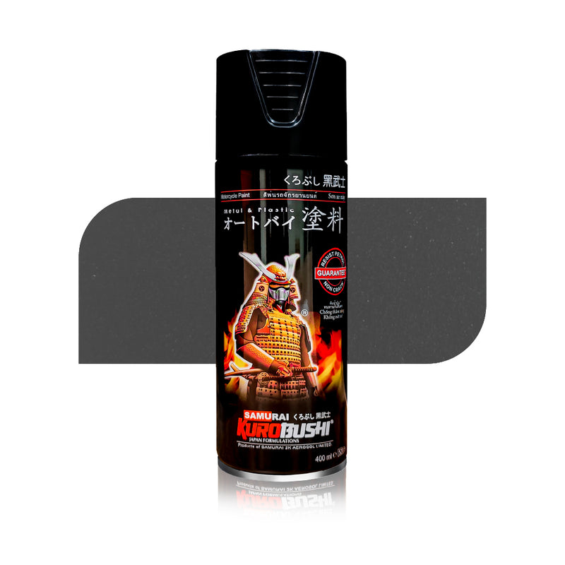 Black Grey Met K414 aerosol spray colour by Spray N Shine, a durable automotive grade pearl colour finish for scooters, cars and motorcycles alike.