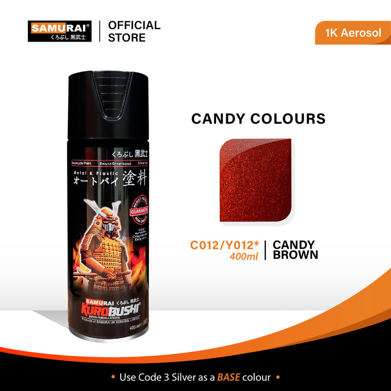 Spray N Shine offers C012 Candy Brown, a rich candy colour spray paint for bikes and cars, perfect for professional and DIY body refinishing jobs.