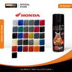 Cream white 1K aerosol spray can with black label