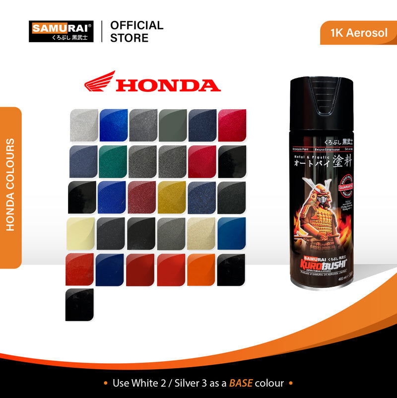 Cream white 1K aerosol spray can with black label