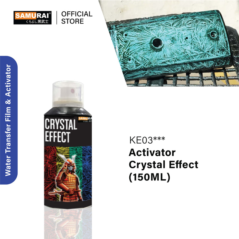 Crystal Effect Activator bottle, 150ml, dark blue with Samurai label and clear cap