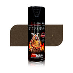 Black bottle with spray cap and colorful action-style label