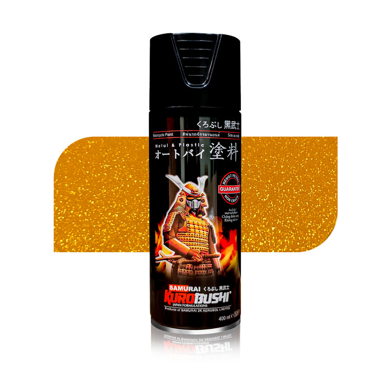 Honda Yellow 1102 aerosol spray colour by Spray N Shine, a durable automotive grade automotive colour finish for scooters, cars and motorcycles alike.