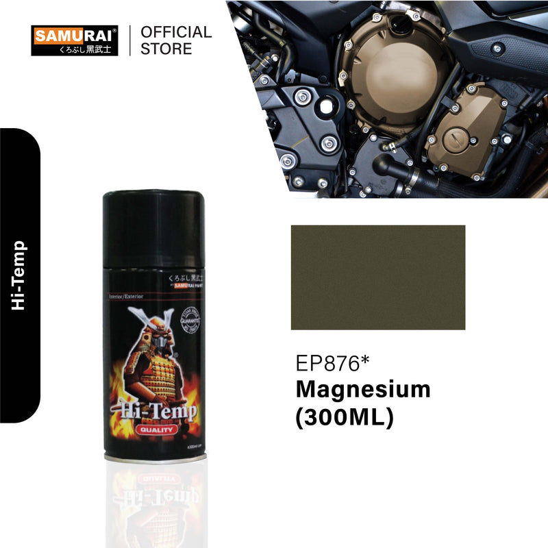 Engine part Hi-Temp spray can, black; Magnesium EP876 label, 300 mL