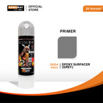 Epoxy surfacer aerosol, 2K04, 400ml (gray), light gray cap, dark gray swatch