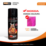 Honda Magenta aerosol paint can with magenta spray color swatch