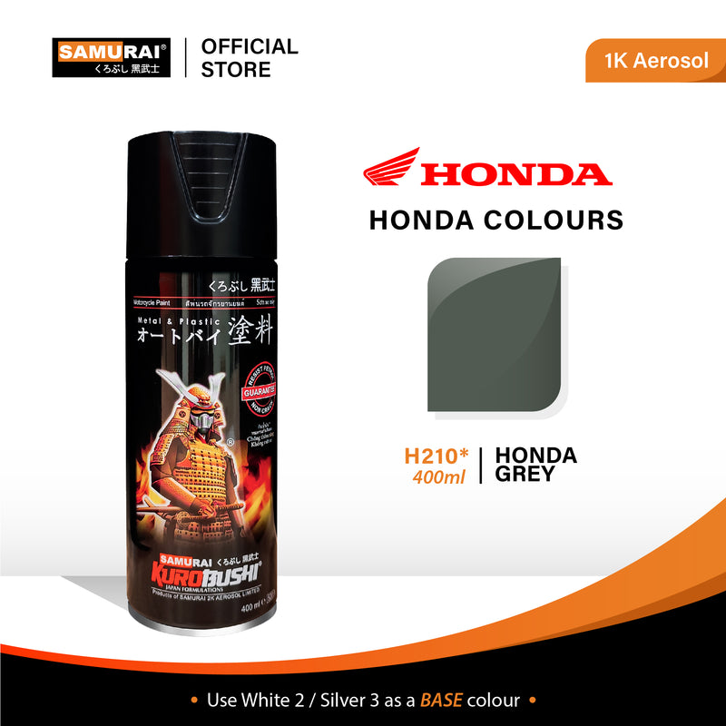 H210 HONDA Grey aerosol spray can, 400ml, black can with color label