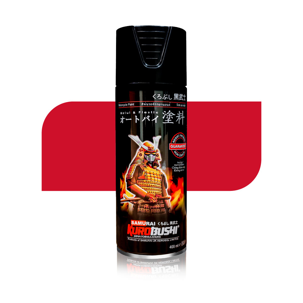 Signal Red 15 23 aerosol spray colour by Spray N Shine, a durable automotive grade automotive colour finish for scooters, cars and motorcycles alike.