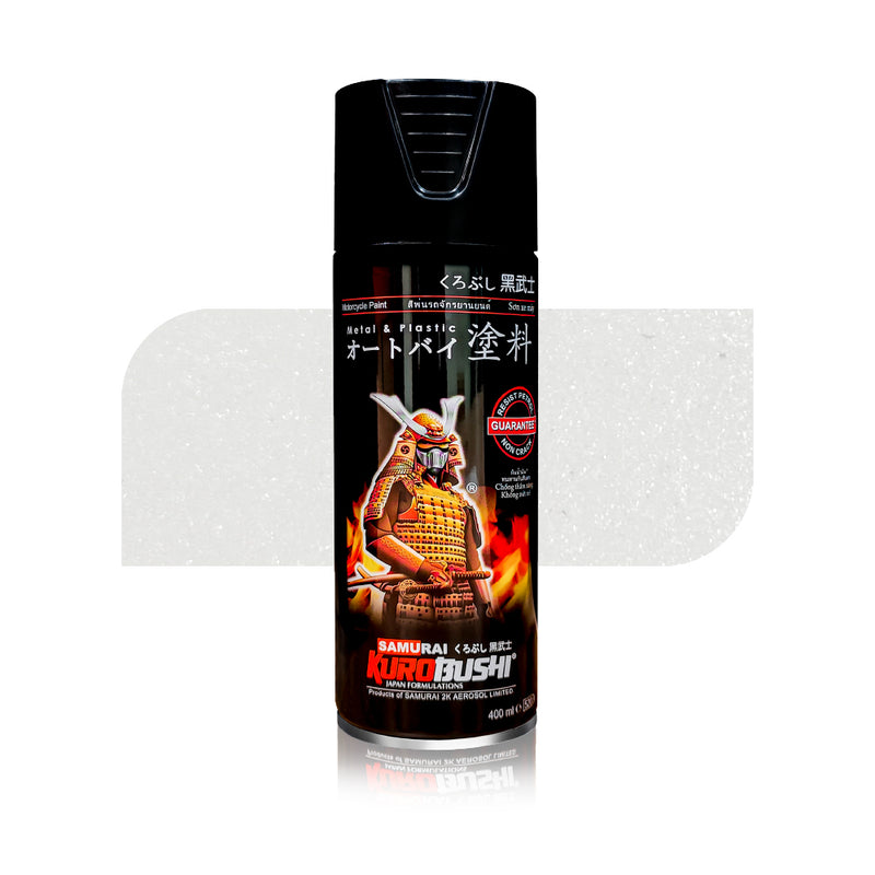 Starlight Silver H111 aerosol spray colour by Spray N Shine, a durable automotive grade automotive colour finish for scooters, cars and motorcycles.