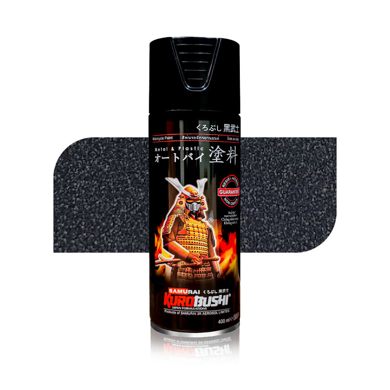 Dark bluish gray plastic spray paint can with nozzle